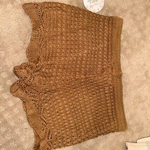 Knitted shorts, brown, new with tags